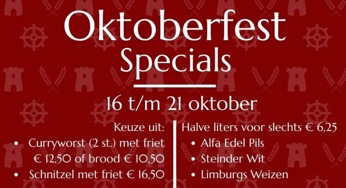 Oktoberfest: 16 t/m 21 oktober